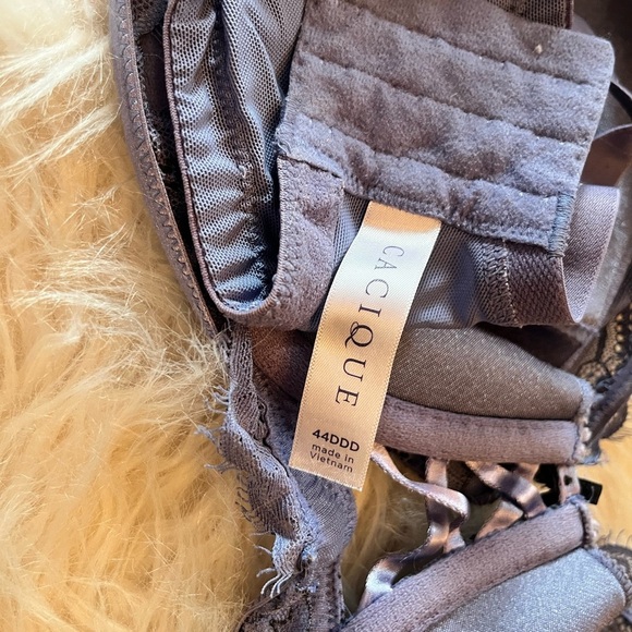 Cacique lightly lined french  balconette 44Ddd light blue - Picture 3 of 3